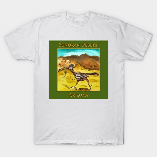 Roadrunner from the Southwestern United States T-Shirt by WelshDesigns